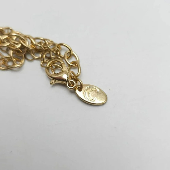 Charming Charlie Three Blue Toned Acrylic Bib Bling Necklace 21" - Picture 5 of 6